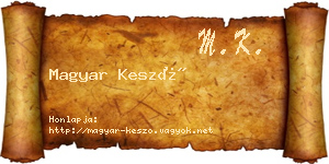 Magyar Kesző névjegykártya
